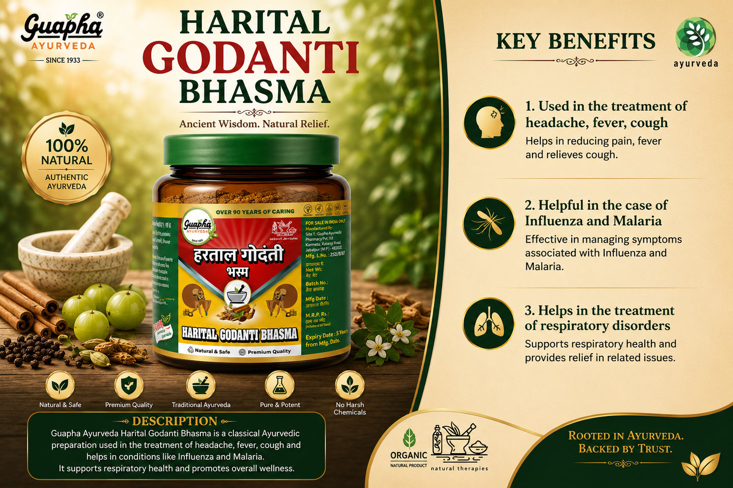 Hartal Godanti Bhasma – Premium Ayurvedic Calcium-Rich Formula for Strength & Wellness