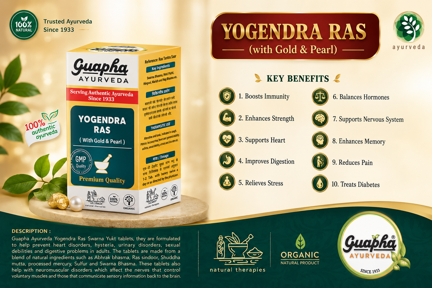 YOGENDRA RAS (WITH GOLD AND PEARL)