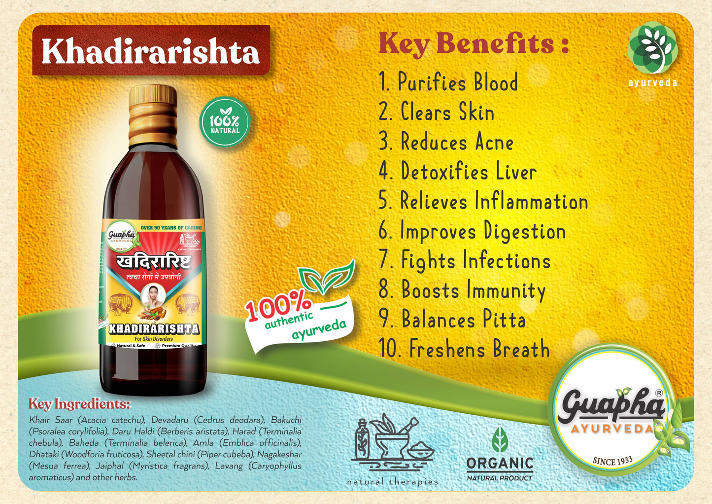 Khadirarishta 800ml (400ml*2) – Skin Health & Detox Tonic