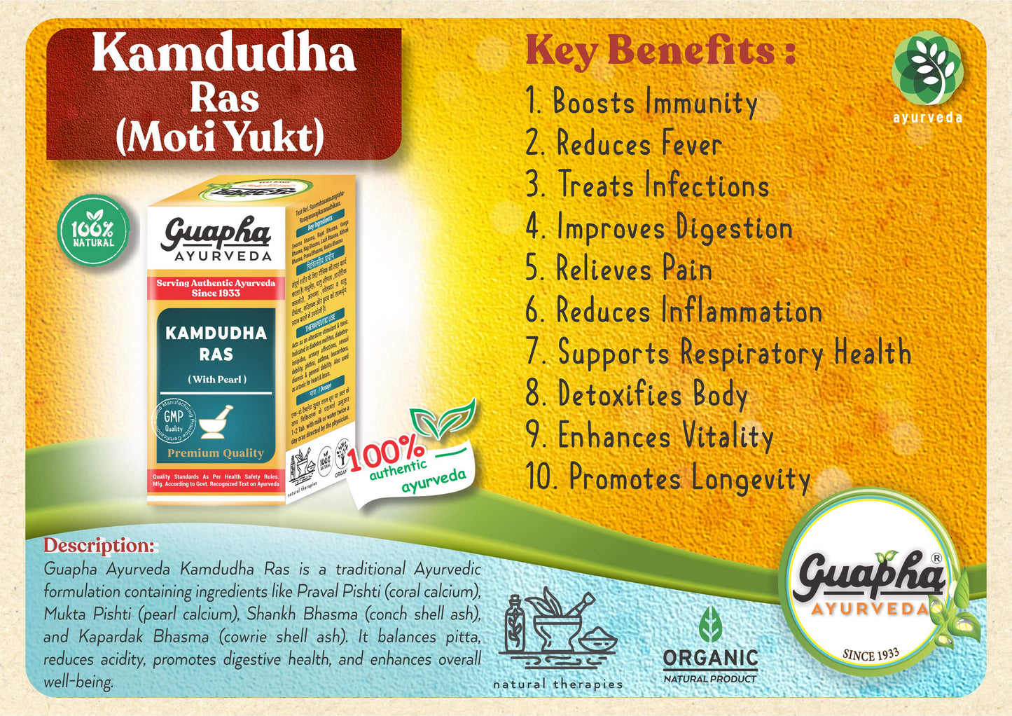 Kamdudha Ras Moti Yukt | Premium Ayurvedic Solution for Digestive Health & Rejuvenation