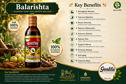 Balarishta 800ml (400ml*2) - Herbal Tonic for Strength, Stamina, and Vitality | Ayurvedic Energy Booster with Ashwagandha, Shatavari, and Gokshura | Holistic Support for Well-being