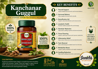 Kanchnar Guggul - Natural Herbal Supplement for Weight Management, Detoxification & Joint Support