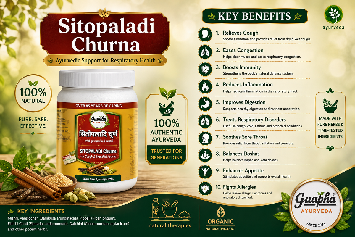 Sitopaladi Churna | Respiratory Wellness | Immunity Booster | Ayurvedic Herbal Powder for Cough & Cold Relief